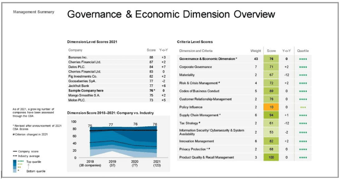 governance and economic dimension overview