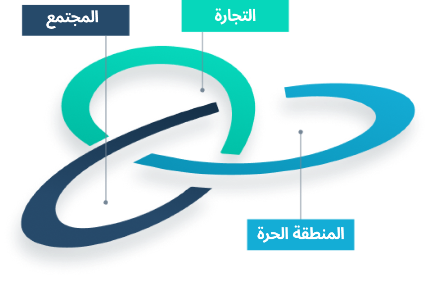 Visual of DMCC's value chain arabic